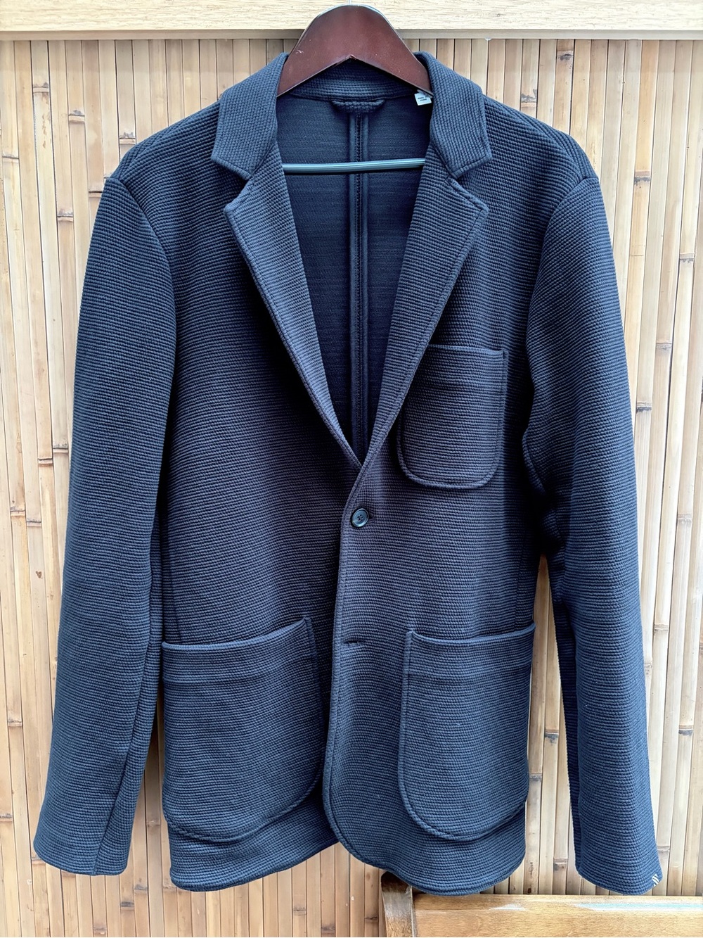 Billy Reid Black Organic Cotton Casual Sweater Blazer